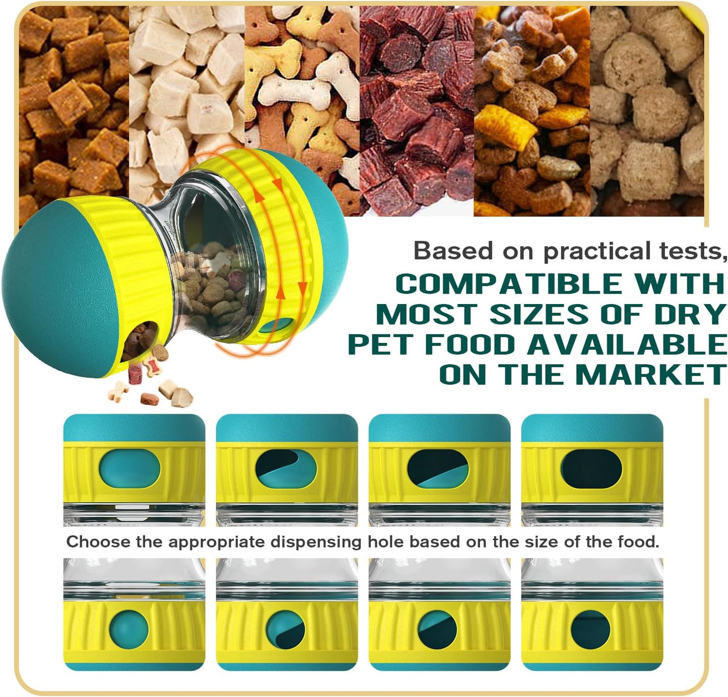 Food Dispensing Dog Toy Tumbler Leaky Food Ball Puzzle Toys Interactive Slowly Feeding Protect Stomach Increase Intelligence Pets Toy Pet Products