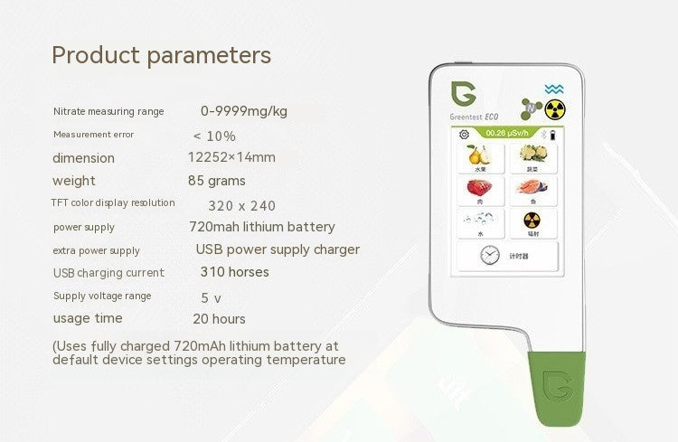 ECO GreenTest Nitrate Water Radiation Detector