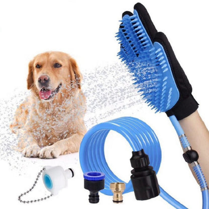 Pet Bathing Tool - Glove Sprayer & Scrubber in One with Adjustable Water Pressure